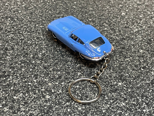 1961 Jaguar E-type Coupe Keychain Diecast Car Hot Wheels Matchbox