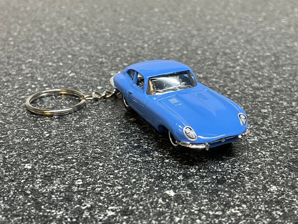 1961 Jaguar E-type Coupe Keychain Diecast Car Hot Wheels Matchbox