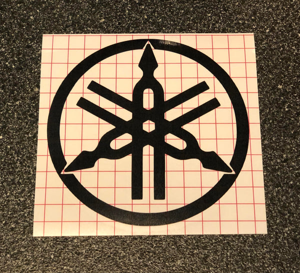 Yamaha Tuning Fork Logo Vinyl Decal Sticker 2" 4" 6" 8" 10" 12" Multiple Colors