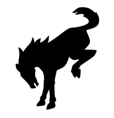 New Bronco Horse Logo Vinyl Sticker Decal 2" 4" 6" 8" 10" 12" Multiple Colors