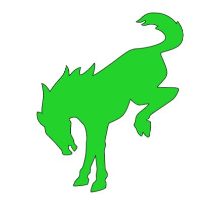 New Bronco Horse Logo Vinyl Sticker Decal 2" 4" 6" 8" 10" 12" Multiple Colors