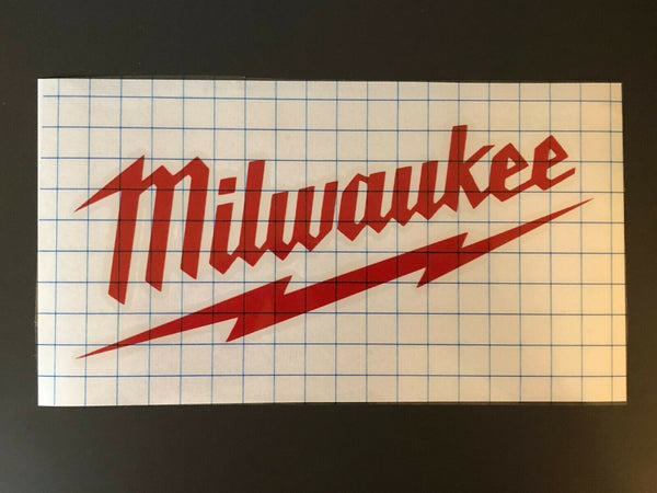 Milwaukee Tools Logo Vinyl Decal Sticker 6" 8" 12" 18" or 24" M12 M18 BIG