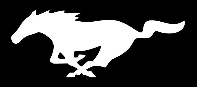 mustang horse logo black