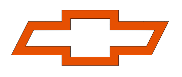 Chevy Bowtie Outline Logo Vinyl Sticker Decal 4" 5" 6" 8" 10" 12" 16" 20" 24" 28" 32" Colors