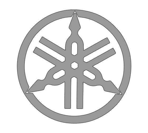 Yamaha Tuning Fork Logo Vinyl Decal Sticker 2" 4" 6" 8" 10" 12" Multiple Colors