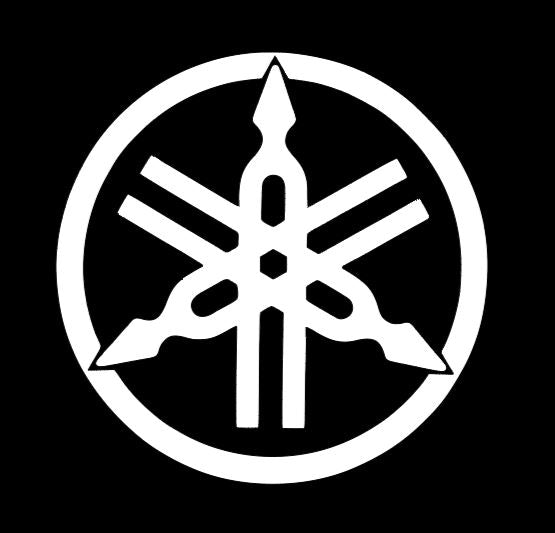 Yamaha Tuning Fork Logo Vinyl Decal Sticker 2" 4" 6" 8" 10" 12" Multiple Colors