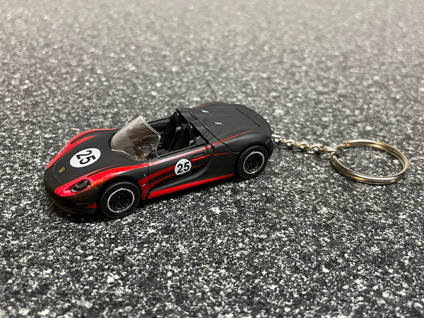 Porsche 918 Spyder Keychain Hypercar Hot Wheels Matchbox