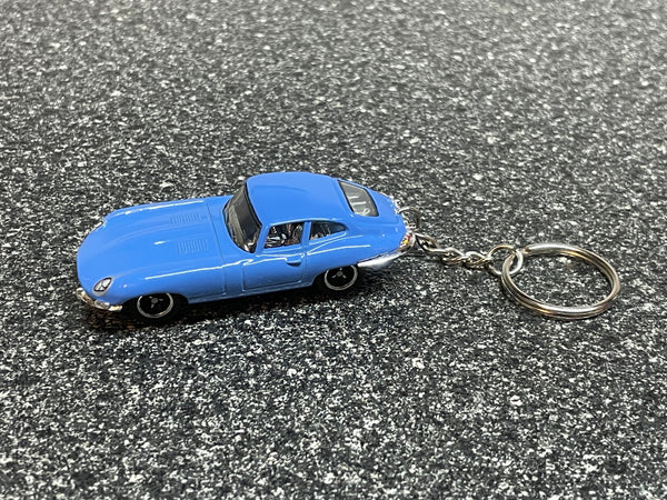 1961 Jaguar E-type Coupe Keychain Diecast Car Hot Wheels Matchbox