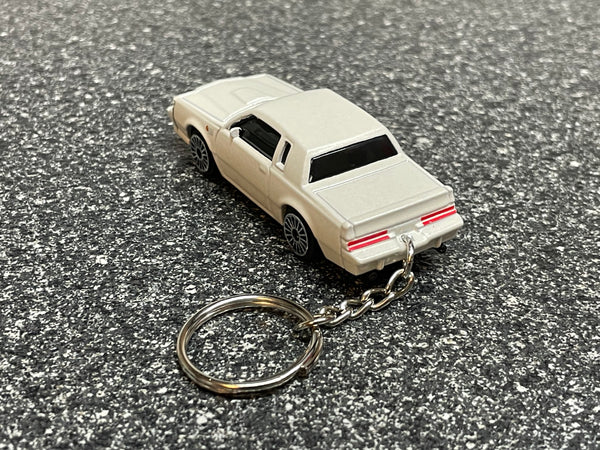 Buick Grand National White GNX Keychain Diecast Car Hot Wheels Matchbox