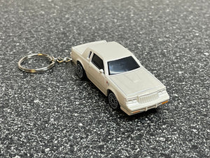 Buick Grand National White GNX Keychain Diecast Car Hot Wheels Matchbox