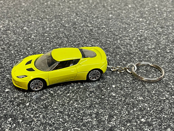 Lotus Evora Keychain Yellow Hot Wheels Matchbox