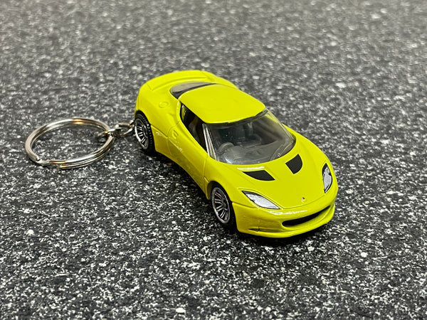 Lotus Evora Keychain Yellow Hot Wheels Matchbox