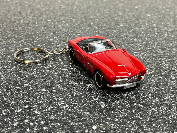 BMW 507 Convertible Roadster Keychain Red Hot Wheels Matchbox