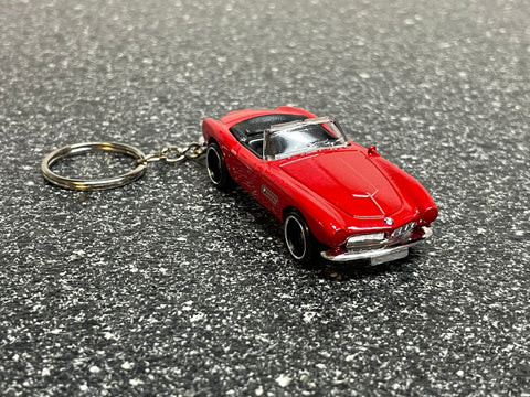 BMW 507 Convertible Roadster Keychain Red Hot Wheels Matchbox