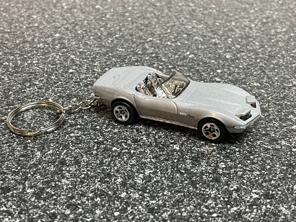 1972 Corvette Stingray Convertible Keychain Diecast Car Hot Wheels Matchbox