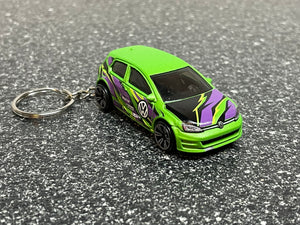 Volkswagen Golf MK7 GTI Neon Keychain Diecast Car Hot Wheels