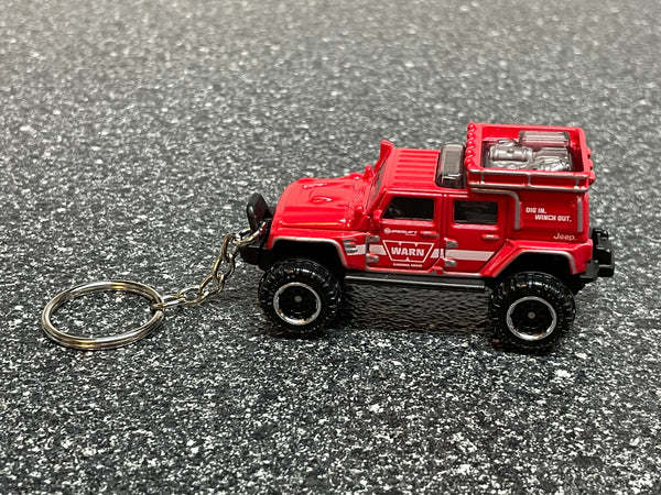 Jeep Wrangler Unlimited Warn Off Road Keychain Diecast Car Matchbox Hot Wheels