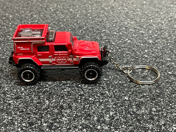 Jeep Wrangler Unlimited Warn Off Road Keychain Diecast Car Matchbox Hot Wheels