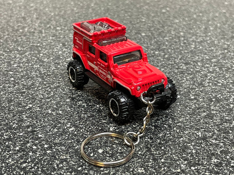 Jeep Wrangler Unlimited Warn Off Road Keychain Diecast Car Matchbox Hot Wheels