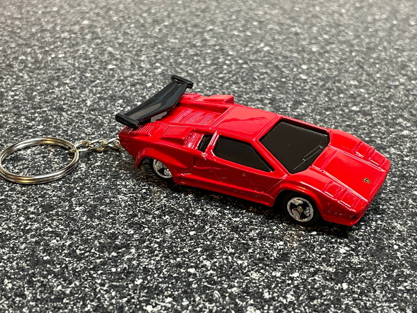 Lamborghini Countach Red Keychain Hot Wheels Matchbox