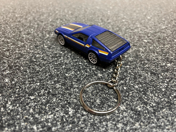 DMC DeLorean Blue Keychain Hot Wheels Matchbox