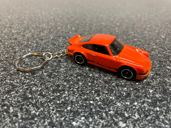 Porsche 911 Carrera  RS 2.7 Orange Keychain Hot wheels