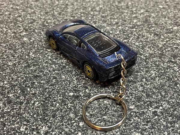 Jaguar XJ220 Custom Keychain Matchbox Hot Wheels Car