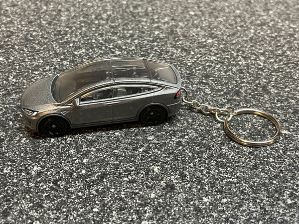 Tesla Model X Gray Keychain Diecast Car S 3 X Y