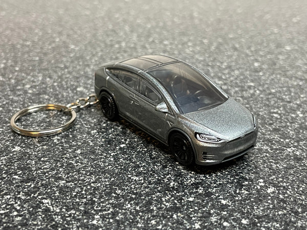 Tesla Model X Gray Keychain Diecast Car S 3 X Y