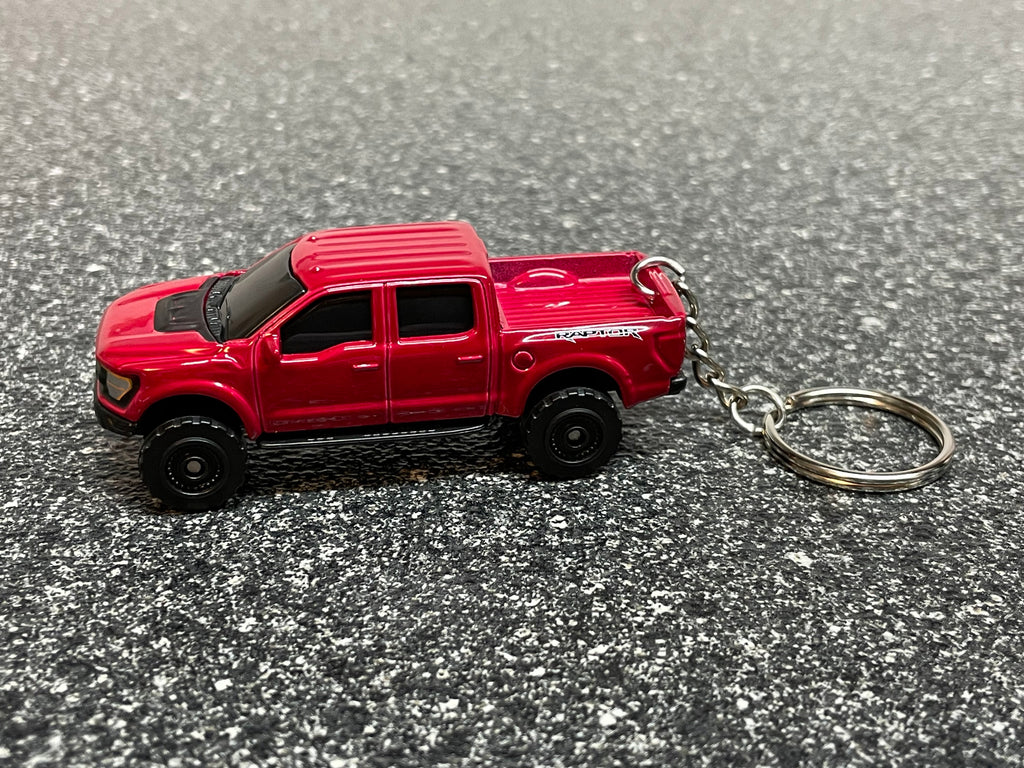 Ford F150 Raptor Keychain Red Diecast Car Matchbox Hot Wheels – Stickers_4u