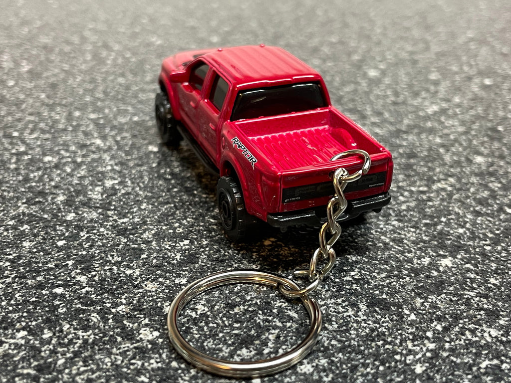 Ford F150 Raptor Keychain Red Diecast Car Matchbox Hot Wheels – Stickers_4u