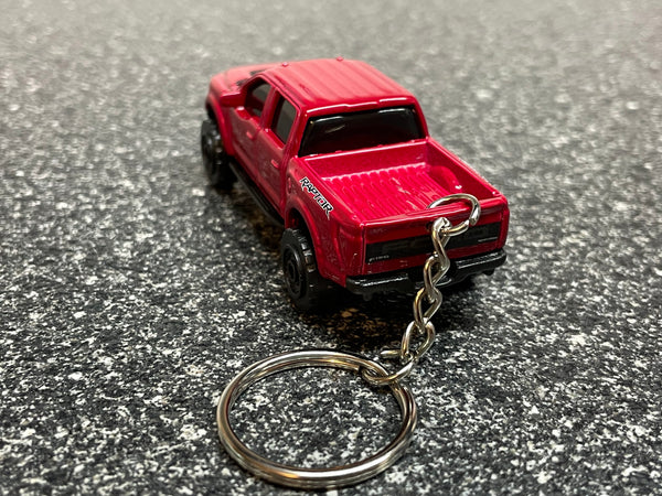 Ford F150 Raptor Keychain Red Diecast Car Matchbox Hot Wheels