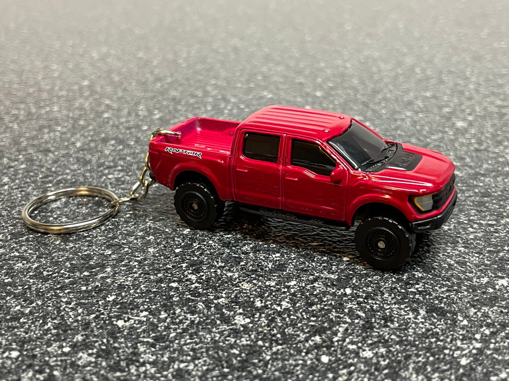 Ford F150 Raptor Keychain Red Diecast Car Matchbox Hot Wheels – Stickers_4u