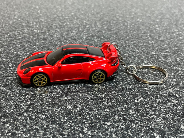 Porsche 911 GT3RS 992 Red Keychain Hot Wheels Matchbox