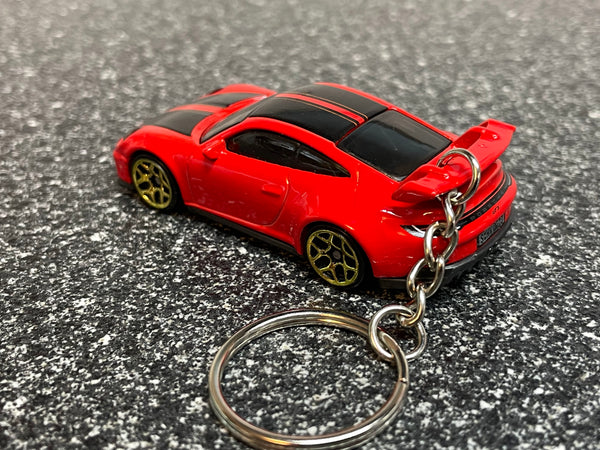 Porsche 911 GT3RS 992 Red Keychain Hot Wheels Matchbox