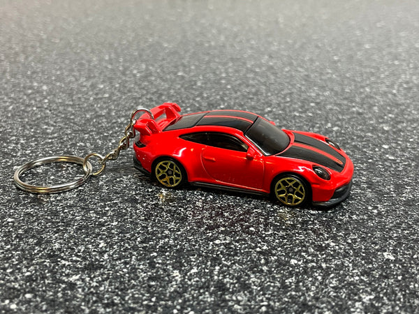 Porsche 911 GT3RS 992 Red Keychain Hot Wheels Matchbox