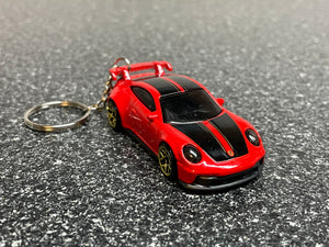 Porsche 911 GT3RS 992 Red Keychain Hot Wheels Matchbox