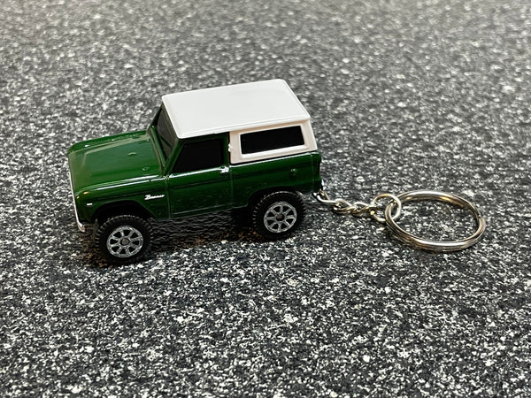 1966 Bronco 4x4 Green Keychain Diecast Car Hot Wheels Matchbox