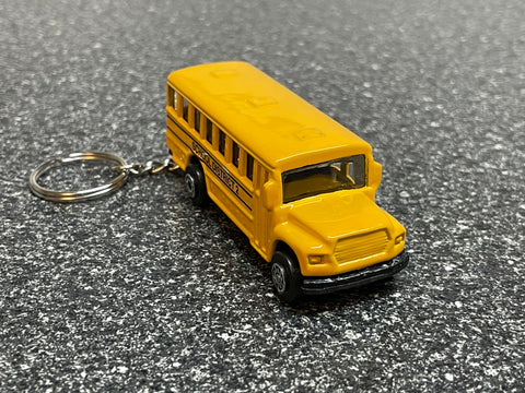 School Bus Keychain Yellow Hot Wheels Matchbox