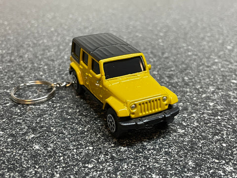 Jeep Wrangler Unlimited Keychain Diecast Car Hot Wheels Matchbox
