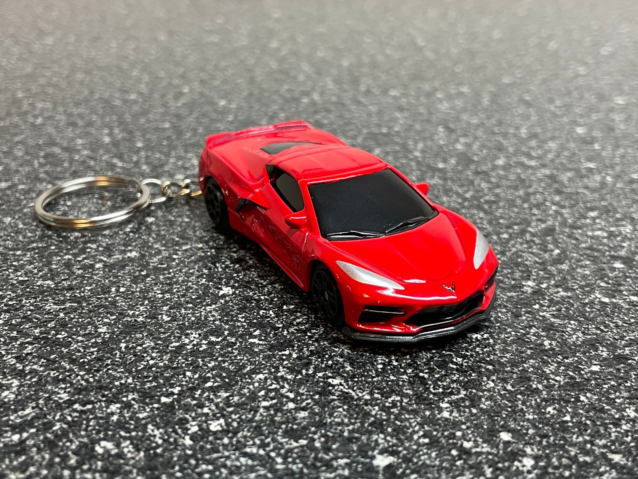 C8 Corvette Stingray Red Z51 Keychain Diecast Car Hot Wheels Matchbox