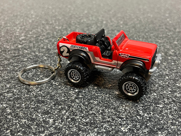 Scout SUV Keychain Red Matchbox Hot Wheels Car International Harvester