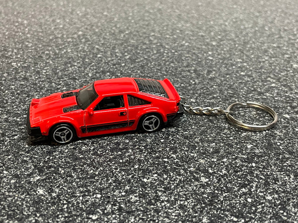 1982 Toyota Supra Red Keychain Diecast Car Hot Wheels Matchbox