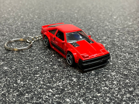 1982 Toyota Supra Red Keychain Diecast Car Hot Wheels Matchbox
