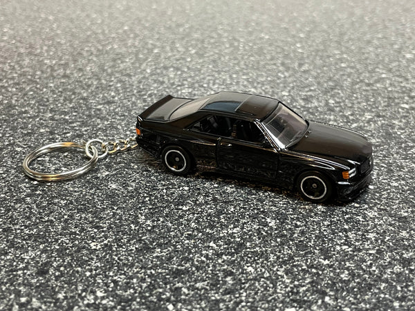 Mercedes Benz 560 SEC AMG Keychain Black Hot Wheels Matchbox