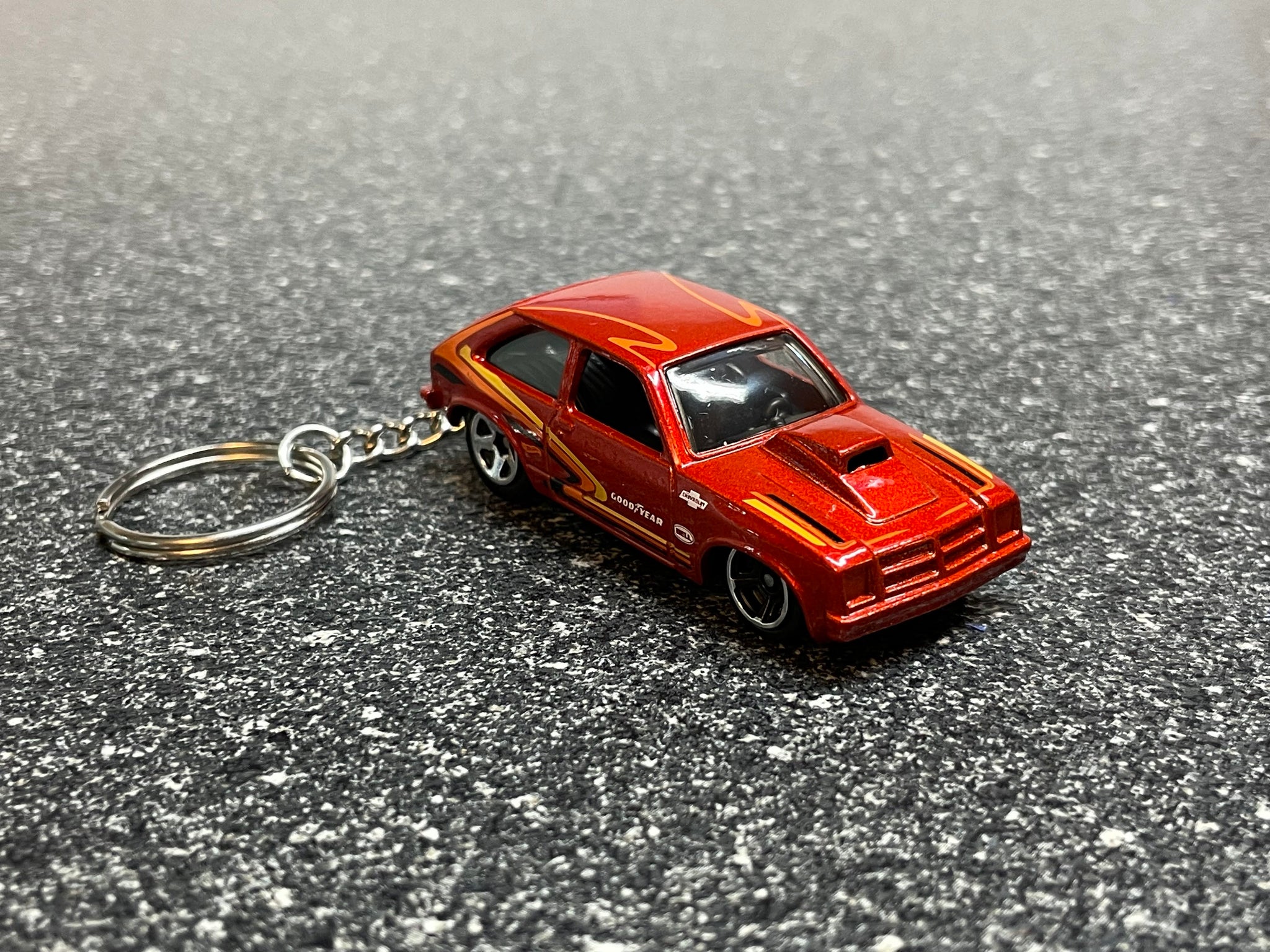 1976 Chevy Chevette Hot Rod Pro Stock Keychain Diecast Car Hot Wheels Matchbox