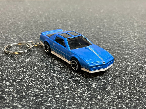 1984 Pontiac Firebird TransAM Blue Keychain  Red Diecast Car Hot Wheels Matchbox