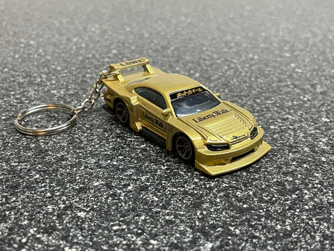 Nissan Silvia S15 Liberty Walk Gold Keychain Hot Wheels Matchbox