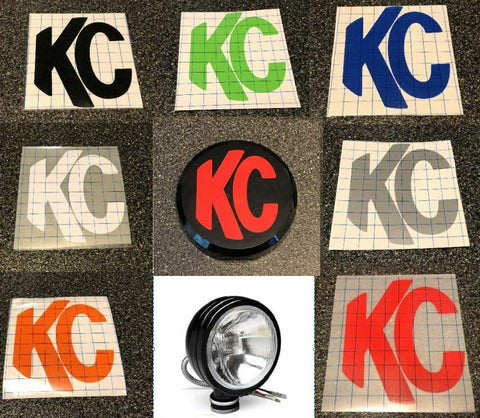 2x KC Daylighter 5105 Hilites Logo Overlay Vinyl Decal Sticker 6" Light Cover