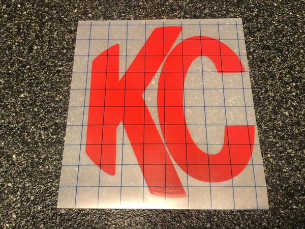 2x KC Daylighter 5105 Hilites Logo Overlay Vinyl Decal Sticker 6" Light Cover